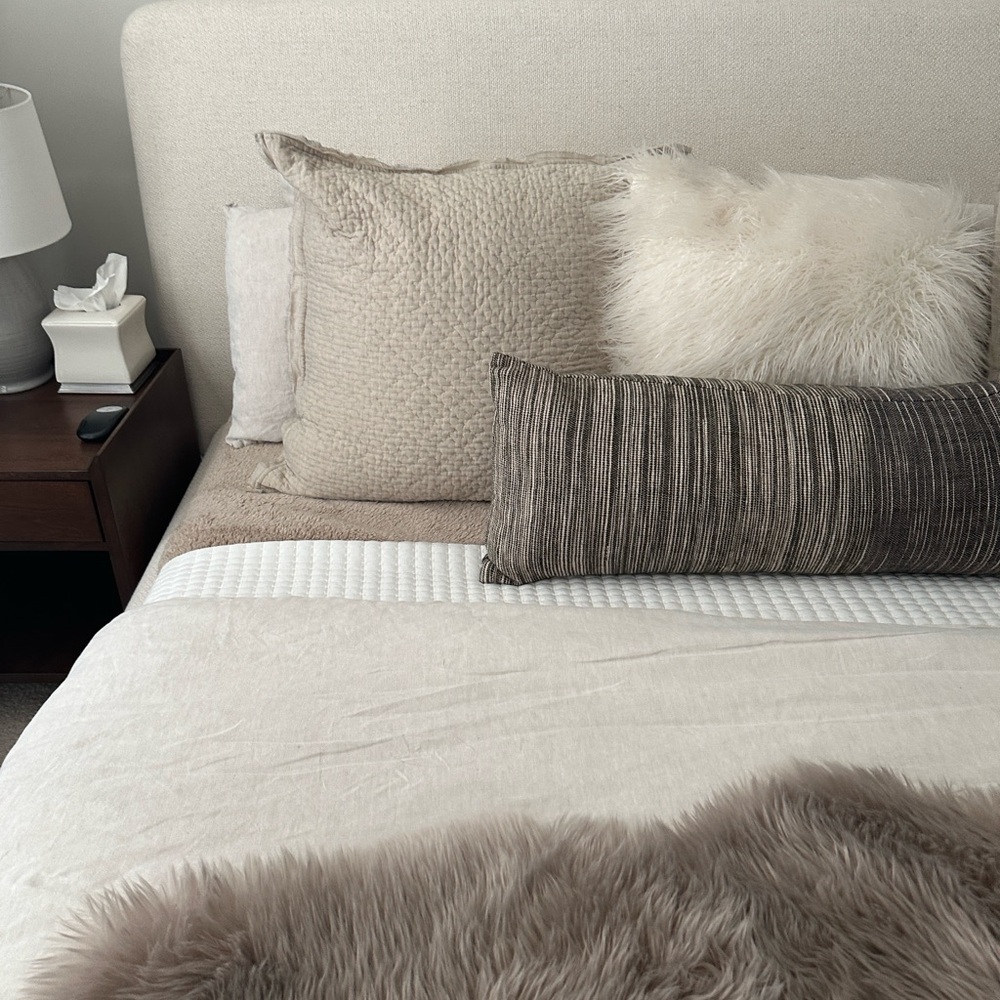 Pottery Barn cotton melange euro sham in color Flax 2 available